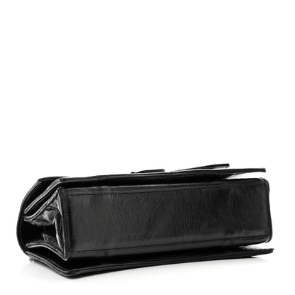 Balenciaga Crushed Calfskin Quilted Matte Black Hardware Small Crush Chain Bag Black 4 of 9