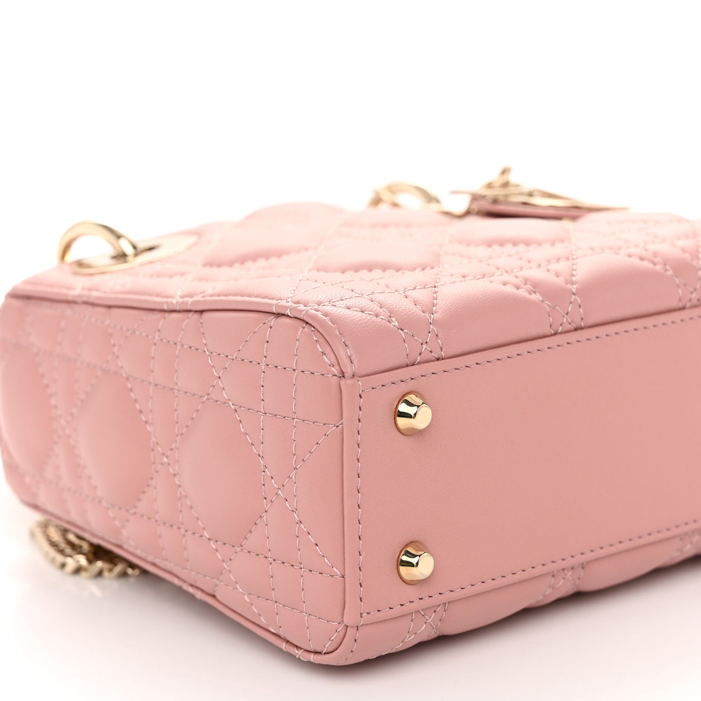 Lambskin Cannage Mini Lady Dior Blush