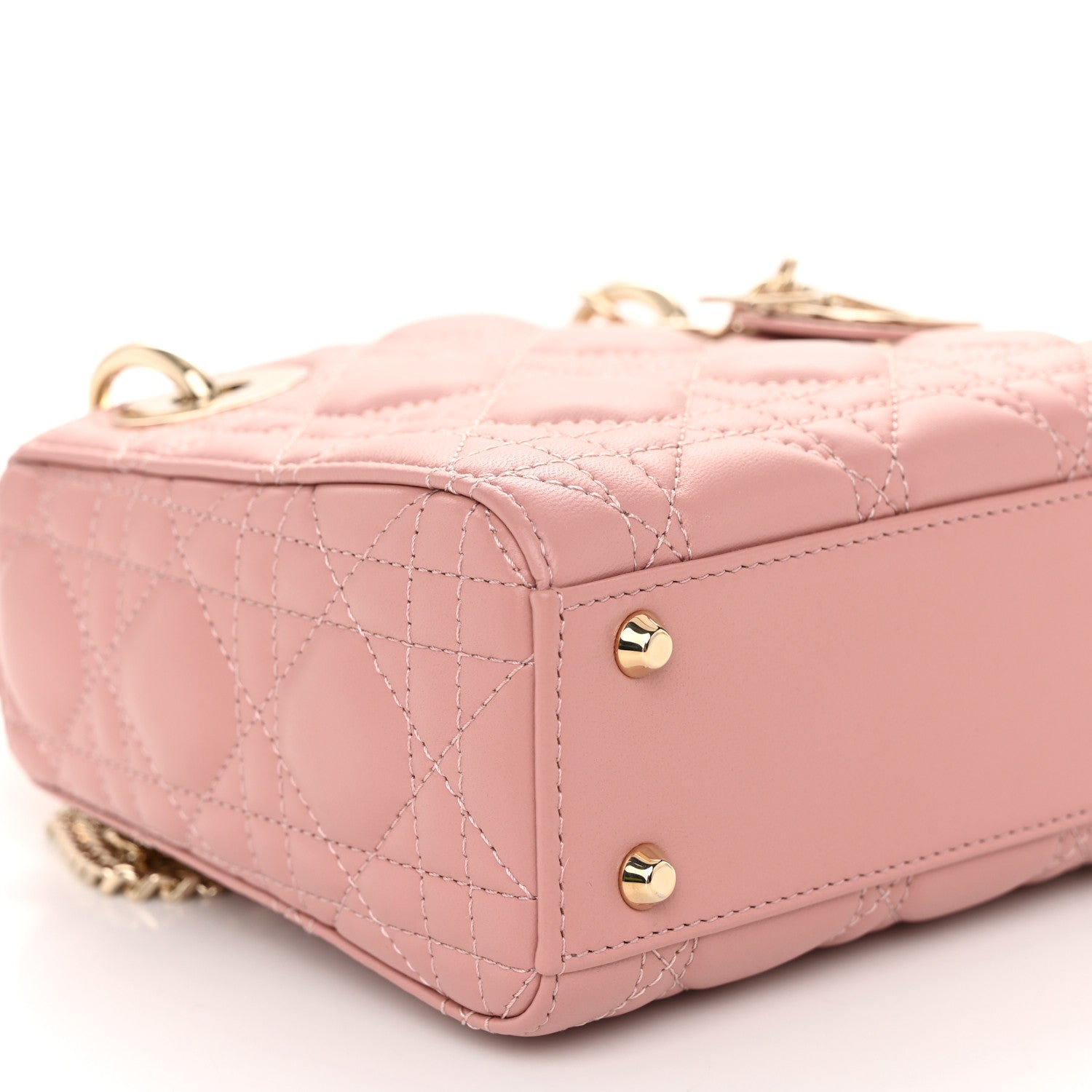 Christian Dior Lambskin Cannage Mini Lady Dior Blush 9 of 10