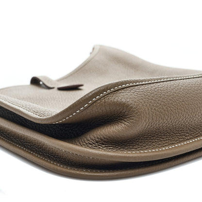 Hermes Taurillon Clemence Evelyne III PM Etoupe 9 of 11