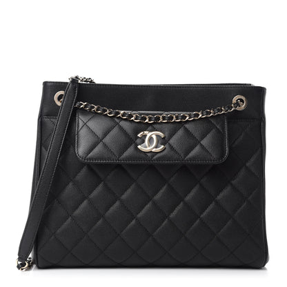Chanel Caviar Quilted In Out Flap Shopping Tote Black 1 of 12