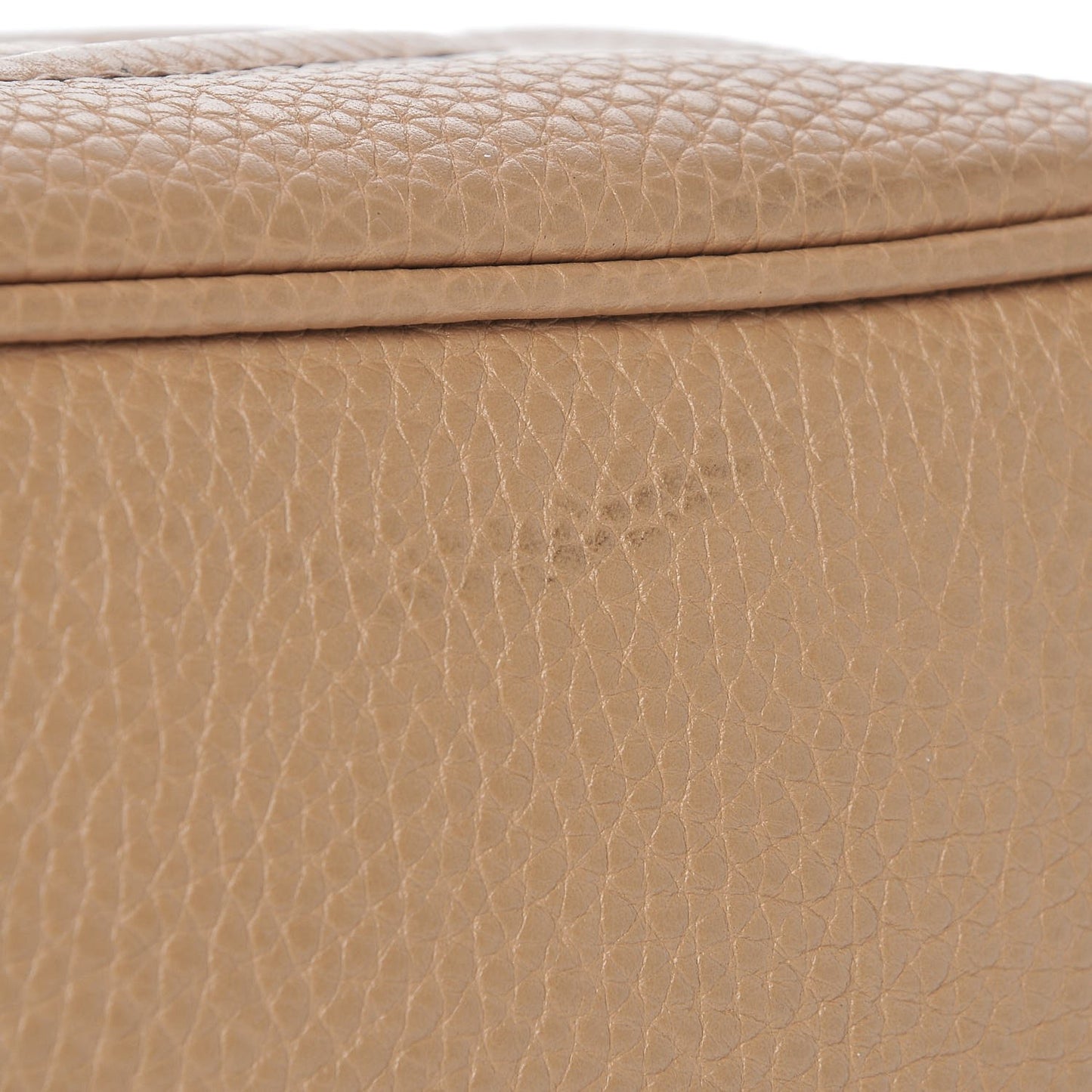 Pebbled Calfskin Small Soho Disco Bag Camelia