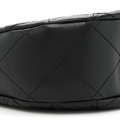 Chanel Lambskin Chain Rows Quilted Chain Hobo Black 9 of 9