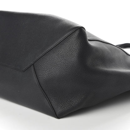 Celine Soft Grained Calfskin Medium Belt Cabas Phantom Black 7 of 10