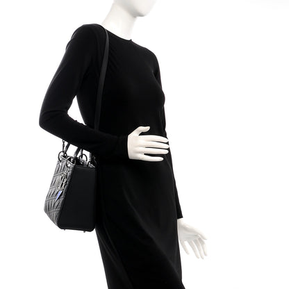 Christian Dior Calfskin Cannage Medium Anselm Reyle Lady Dior Matte Black 2 of 10