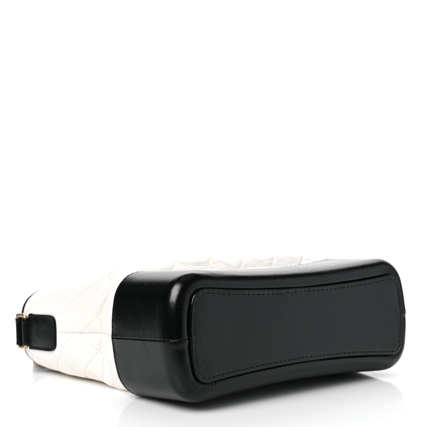 Chanel Aged Calfskin Quilted Medium Gabrielle Hobo Black White 4 of 10