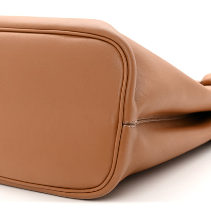 Prada Soft Grain Calfskin Studded Large Buckle Bag With Belt Caramel Black 10 of 10