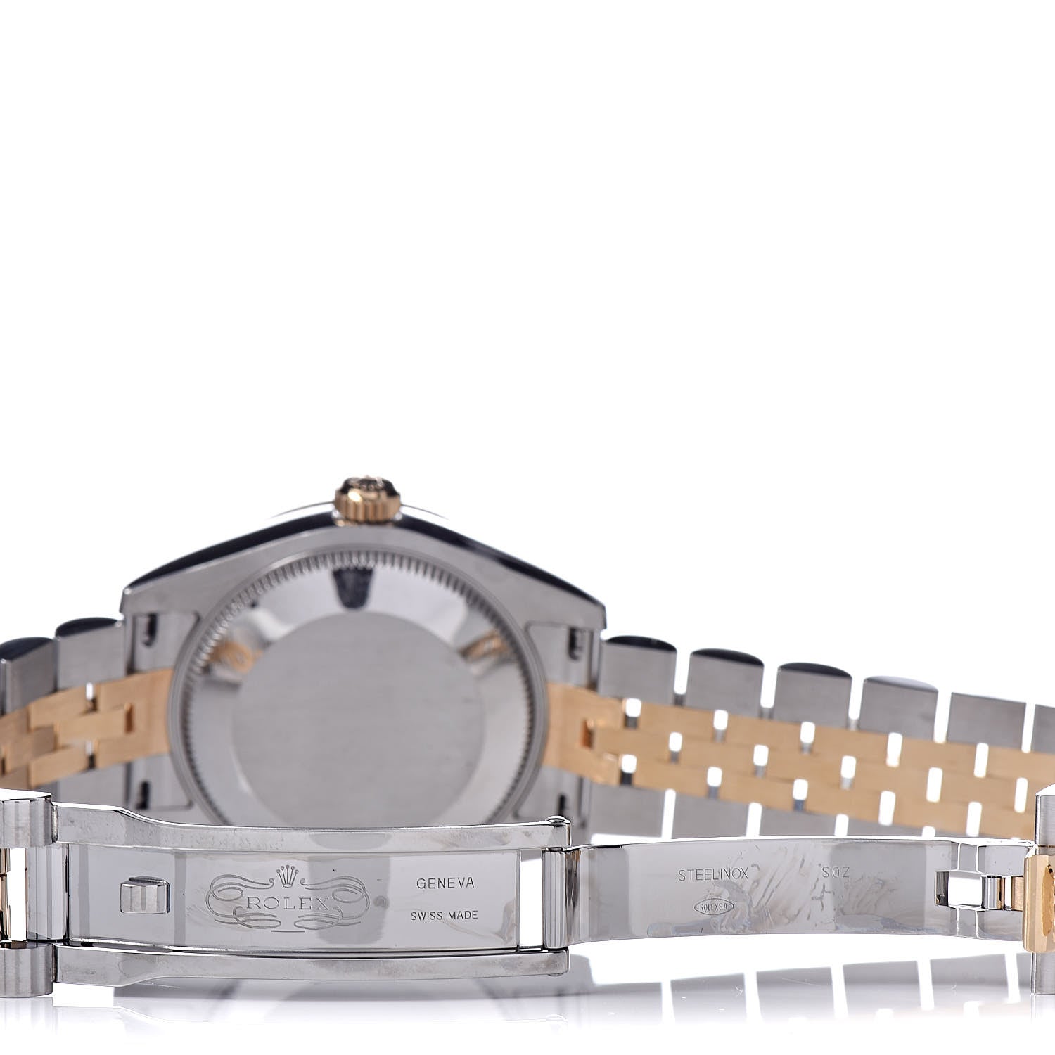 Rolex Stainless Steel 18K Yellow Gold Diamond 31mm Oyster Perpetual Datejust Watch Silver Roman 178343 5 of 7