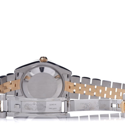 Rolex Stainless Steel 18K Yellow Gold Diamond 31mm Oyster Perpetual Datejust Watch Silver Roman 178343 5 of 7