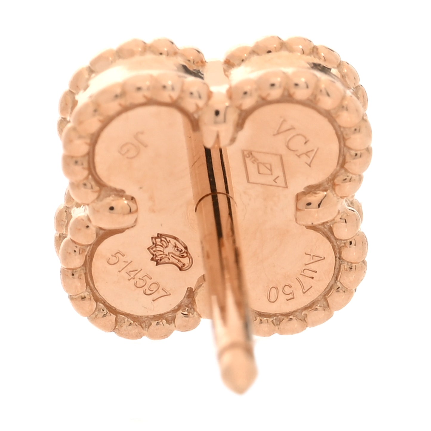 18K Rose Gold Carnelian Sweet Alhambra Earrings