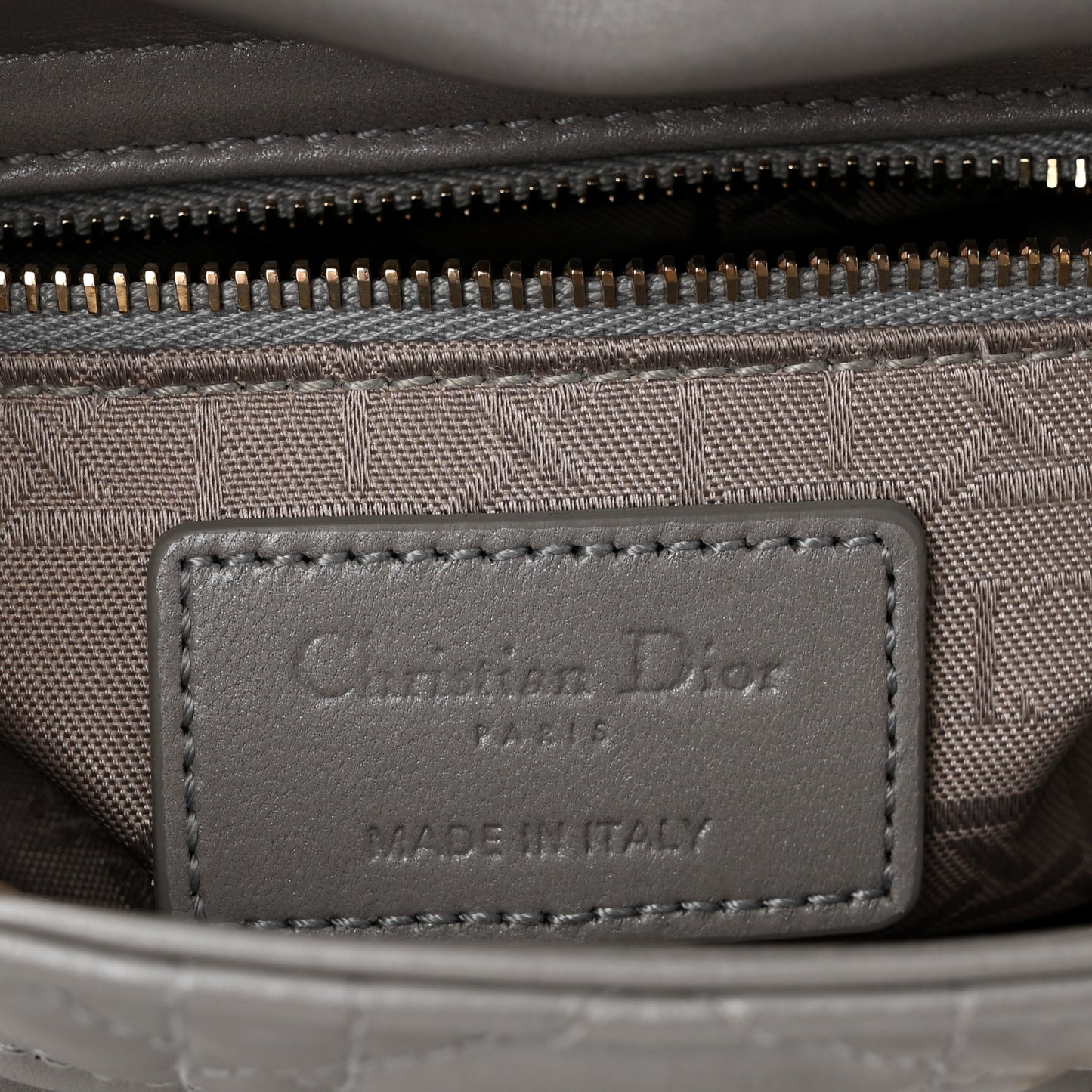 Lambskin Cannage Mini Lady Dior Gray Opaline Gray Opaline