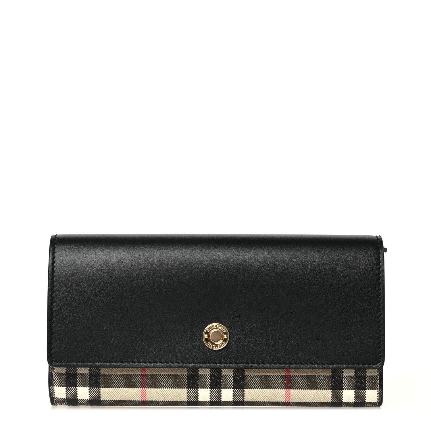 Burberry Vintage Check Calfskin Halton Wallet Black 1 of 9