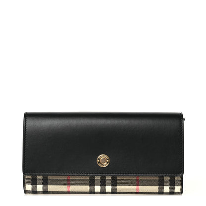 Burberry Vintage Check Calfskin Halton Wallet Black 1 of 9