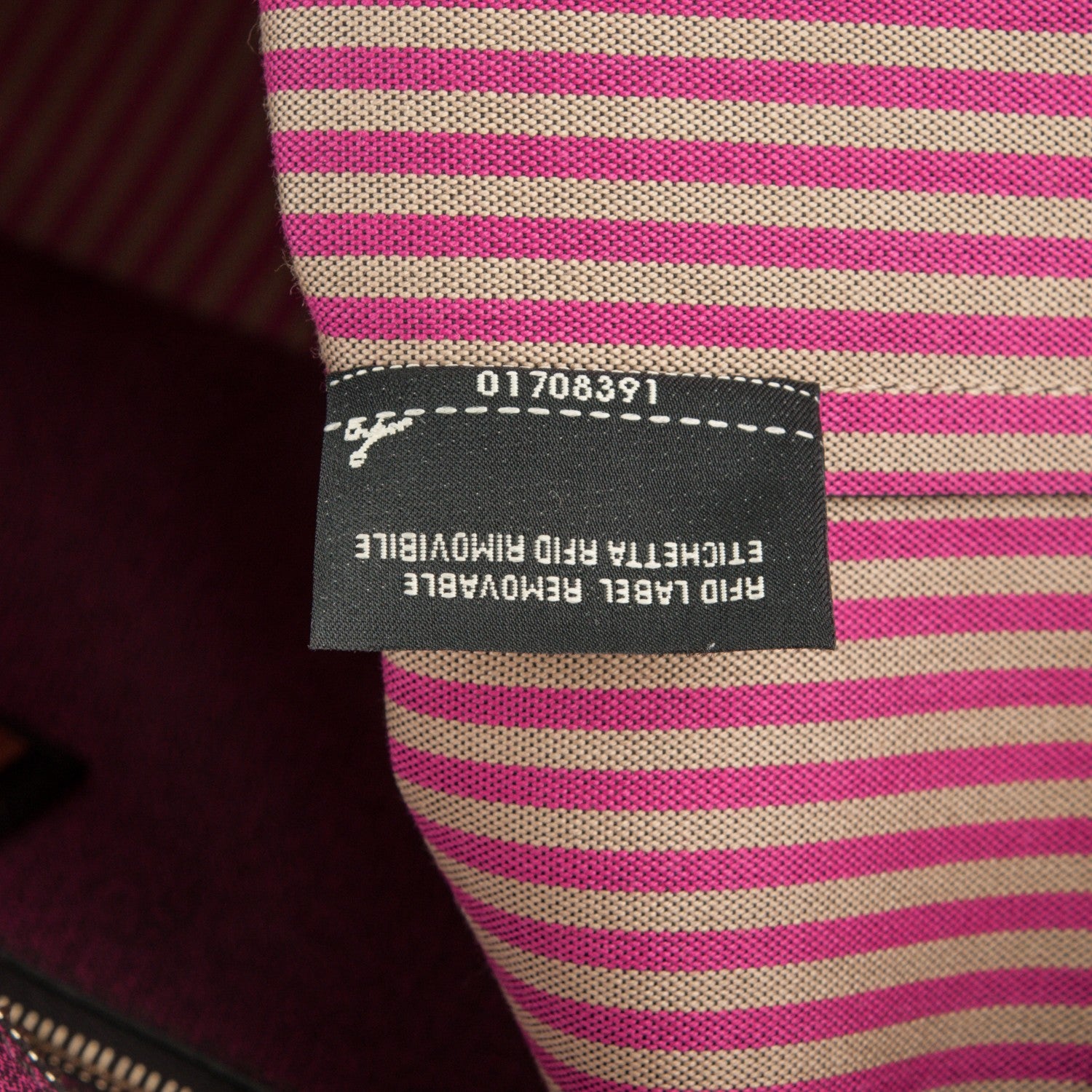 Fendi Zucca Spalmati Medium Roll Tote Tobacco Fuxia 7 of 8