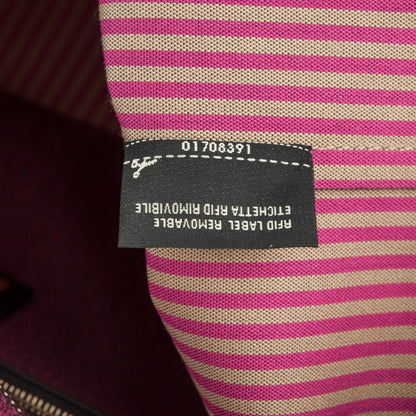 Fendi Zucca Spalmati Medium Roll Tote Tobacco Fuxia 7 of 8