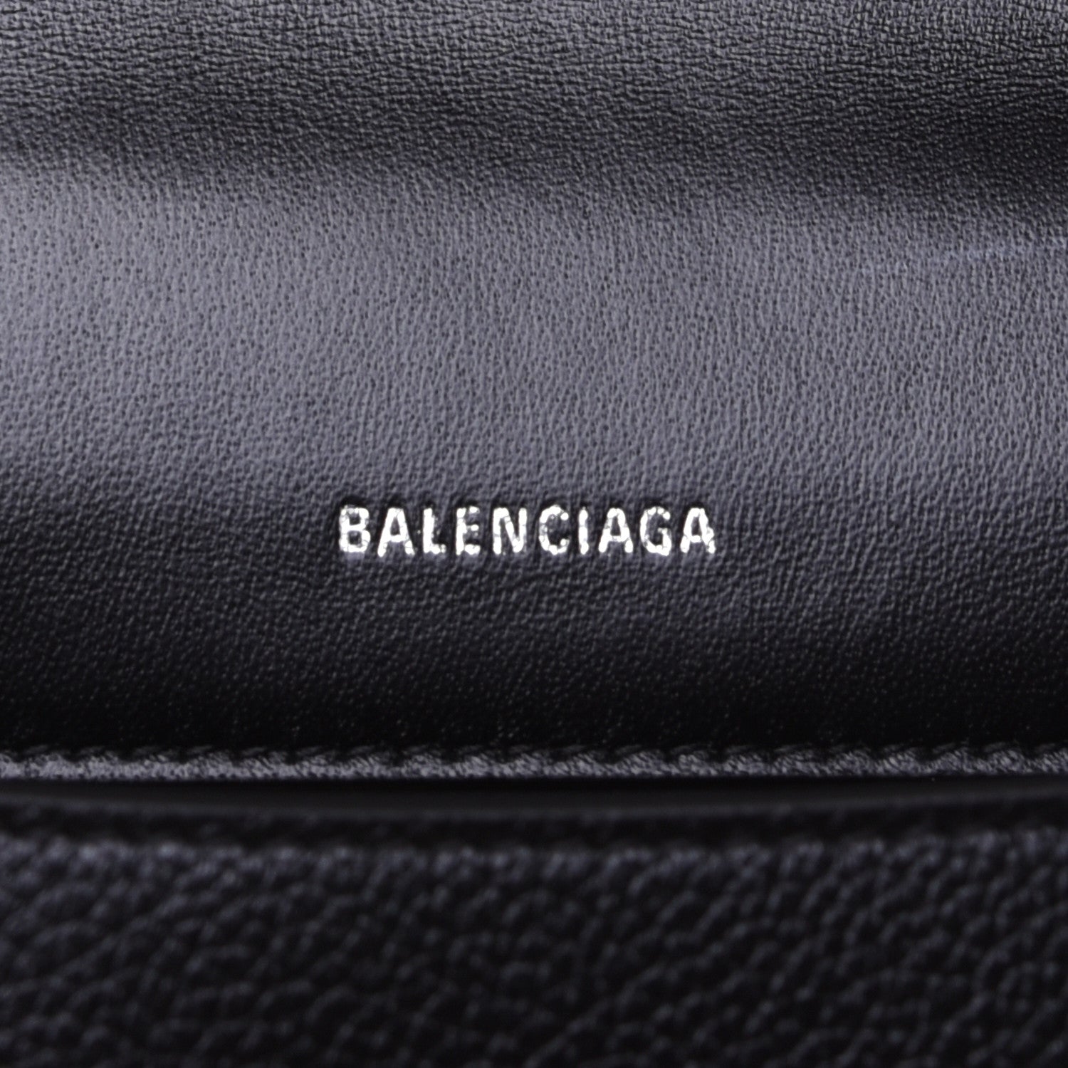 Balenciaga Grained Calfskin Small Hourglass Top Handle Bag Black 8 of 17