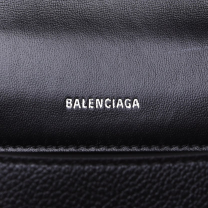Balenciaga Grained Calfskin Small Hourglass Top Handle Bag Black 8 of 17