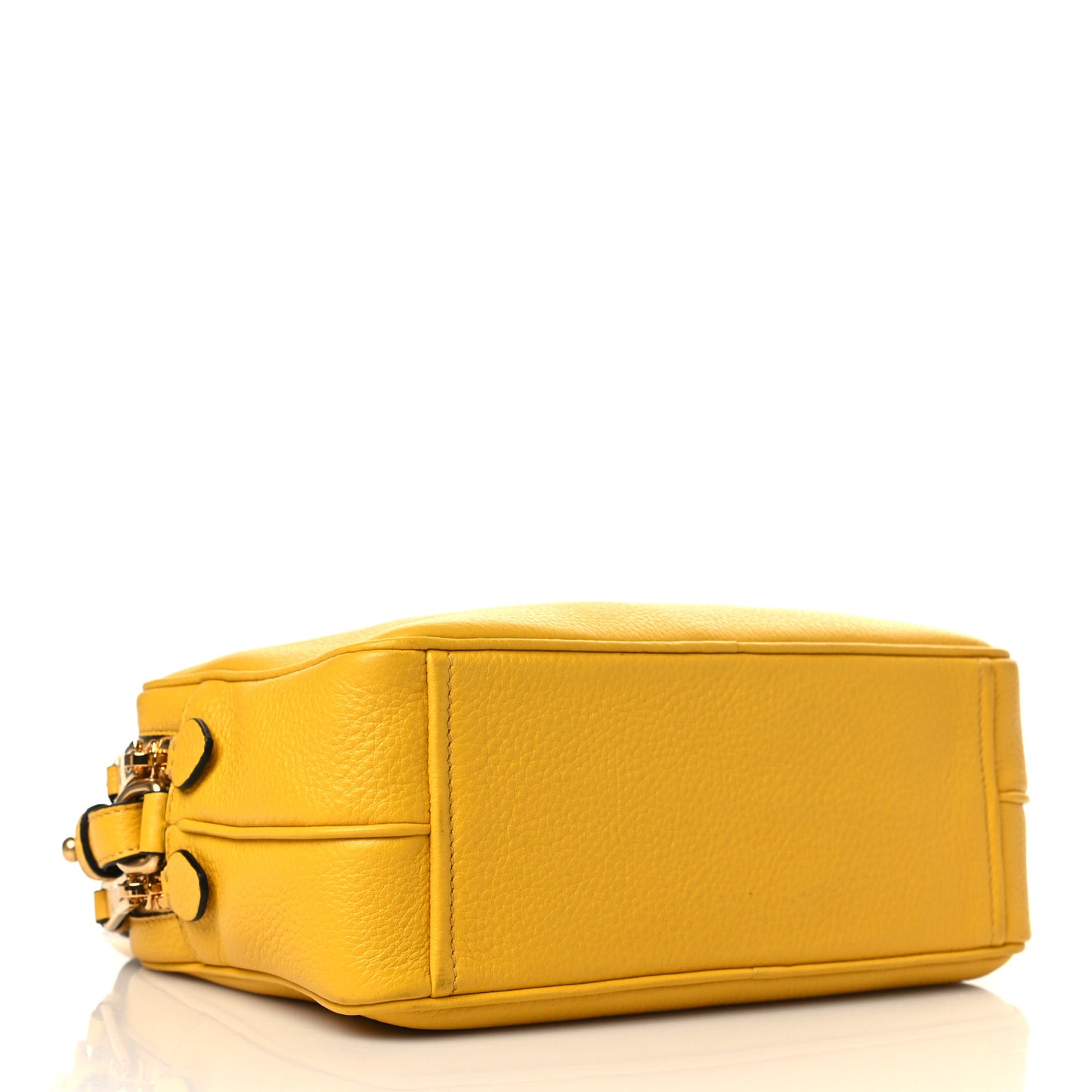 Vitello Daino Medium Double Zip Shoulder Bag Soleil