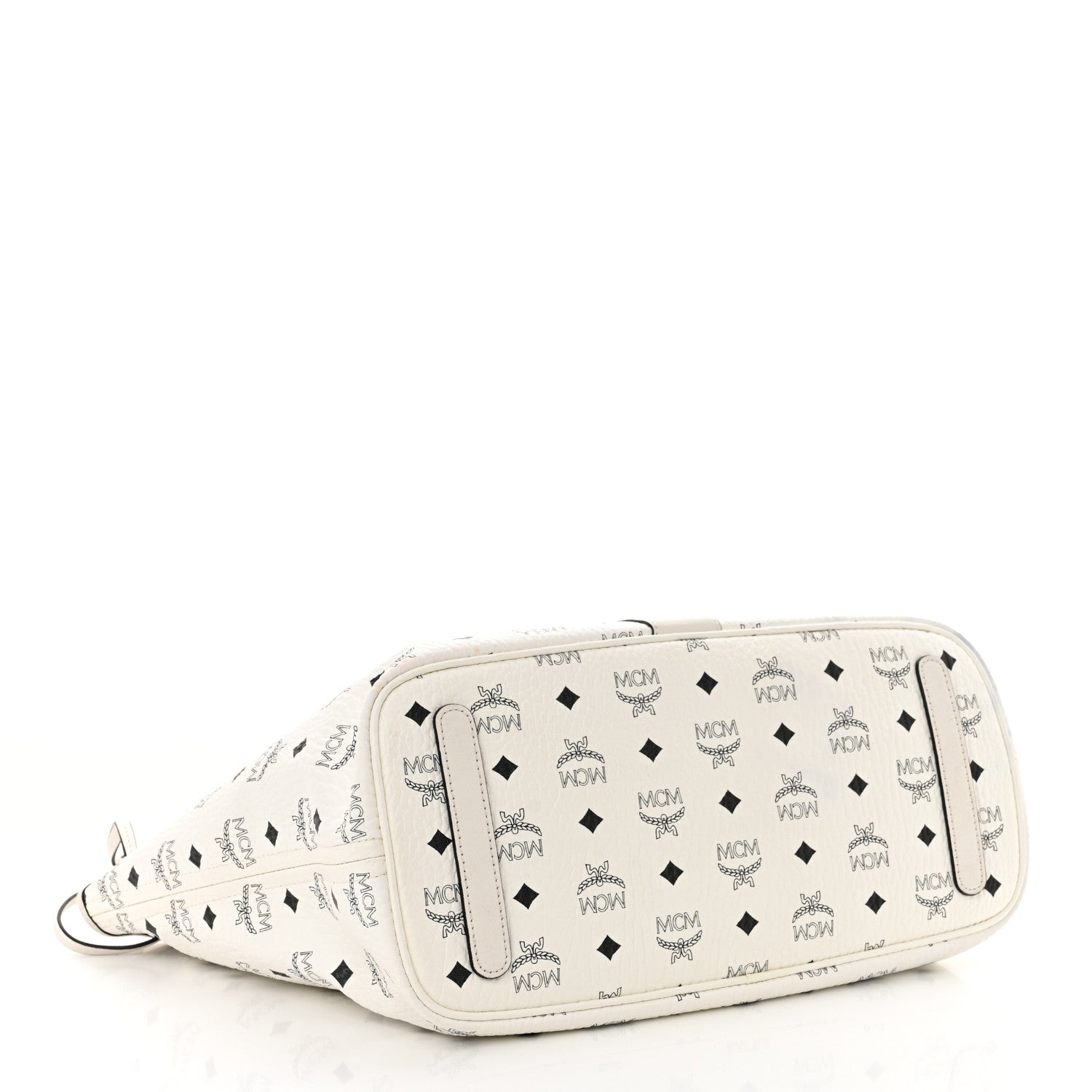 MCM Visetos Medium Liz Reversible Shopper Tote White 6 of 18
