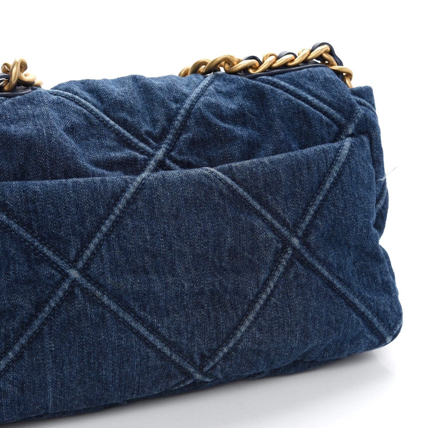 Chanel Denim Quilted Medium Chanel 19 Flap Blue 11 of 11