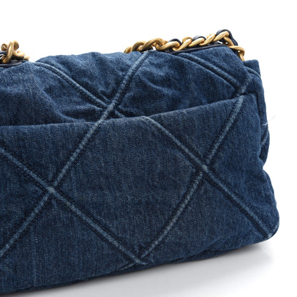 Chanel Denim Quilted Medium Chanel 19 Flap Blue 11 of 11