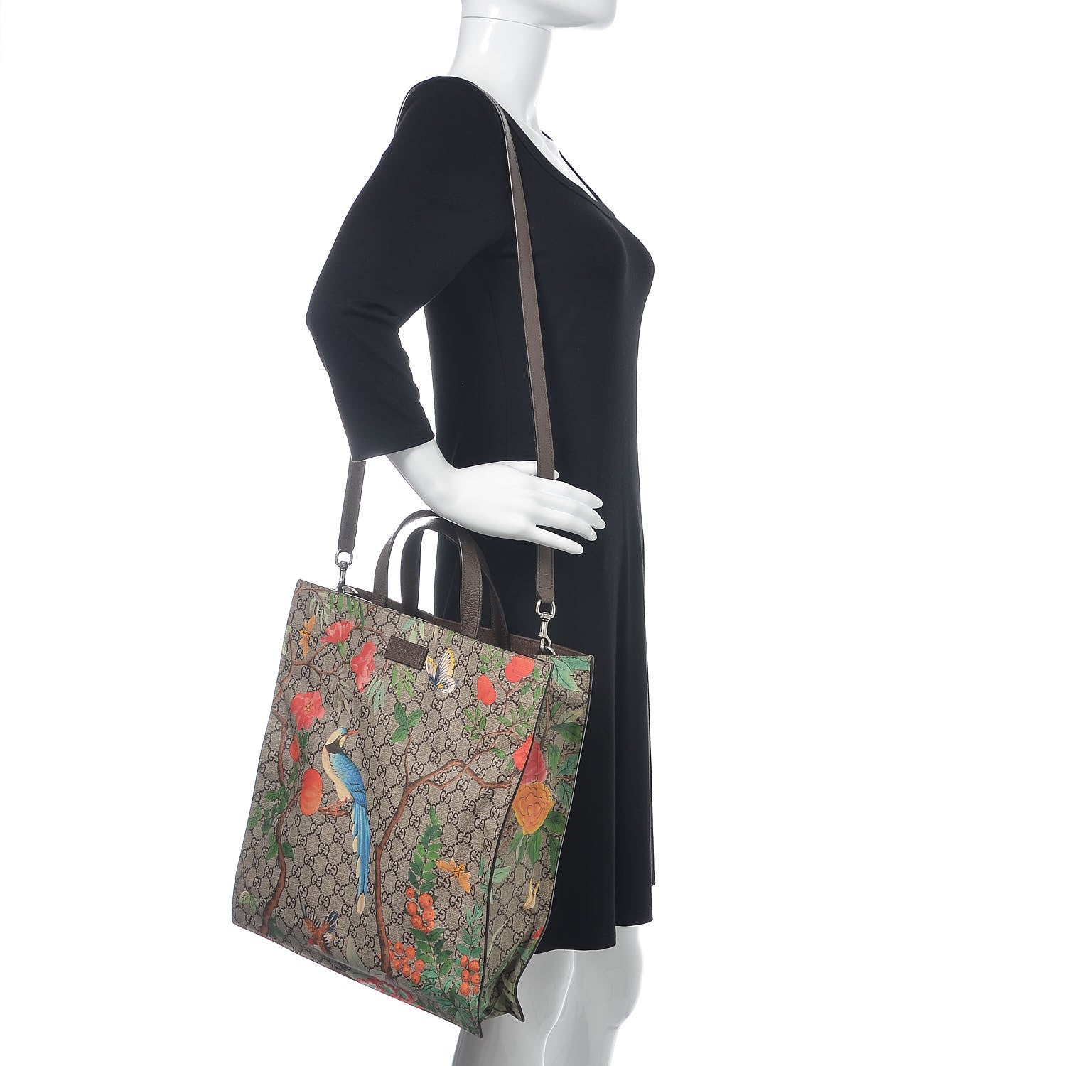 Gucci Soft GG Supreme Monogram Tian Vertical Tote Beige Multicolor New Acero 2 of 13