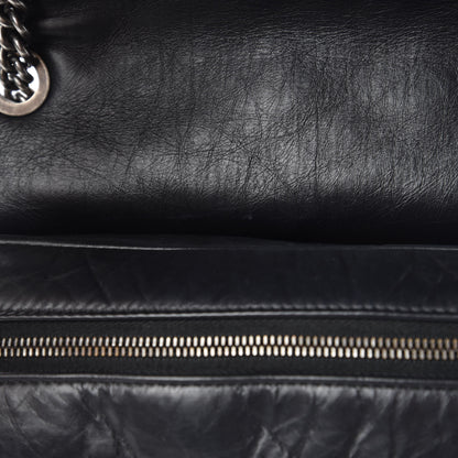 Chanel Aged Calfskin Jumbo New Portobello Flap Black 8 of 11