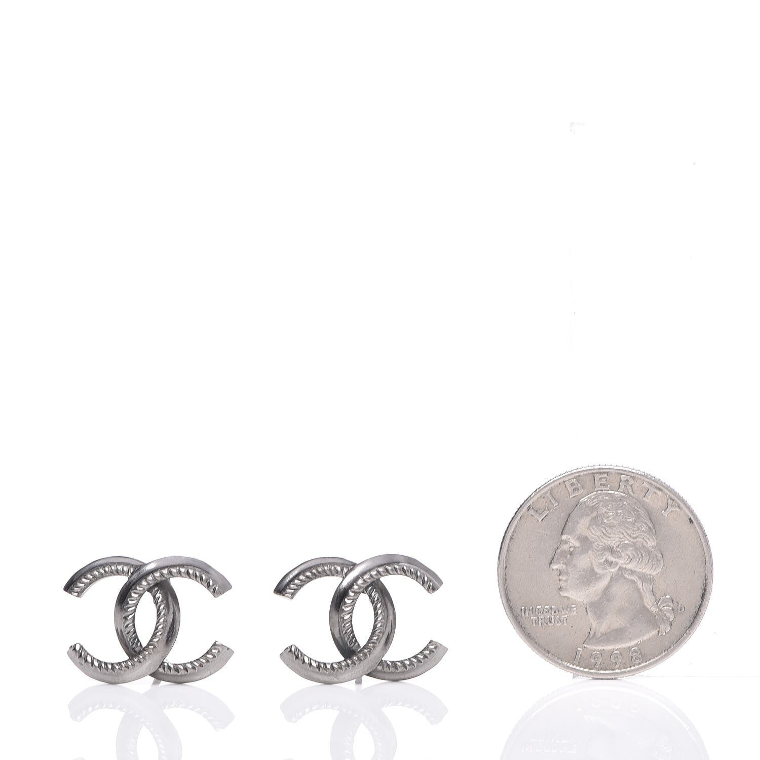 Chanel Ruthenium CC Earrings 2 of 4