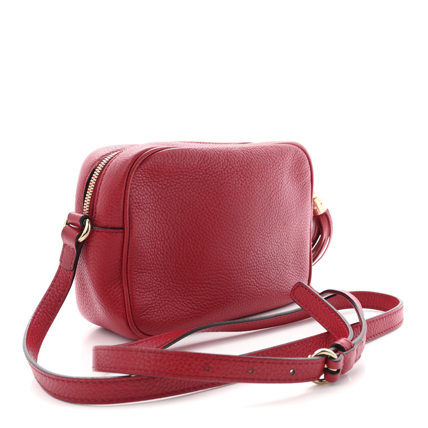 Gucci Pebbled Calfskin Small Soho Disco Bag Tabasco Red 3 of 15