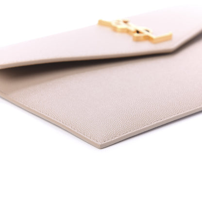 Saint Laurent Grain De Poudre Uptown Pouch Dark Beige 6 of 10