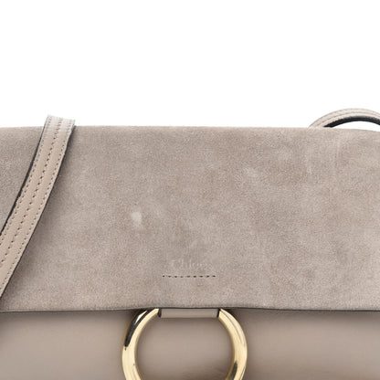 Chloe Suede Calfskin Small Faye Shoulder Bag Motty Grey 9 of 9