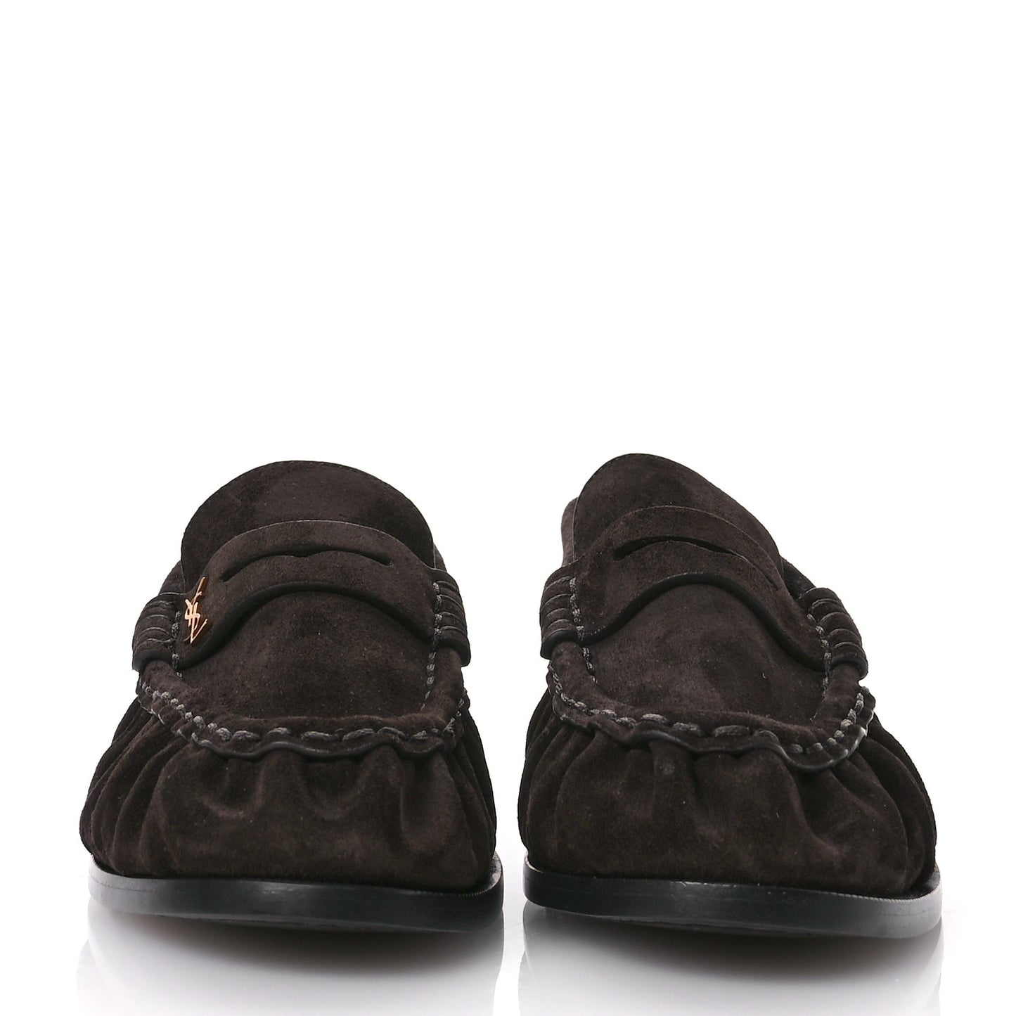 Suede Le Loafer Penny Slippers 36.5 Dark Chocolate
