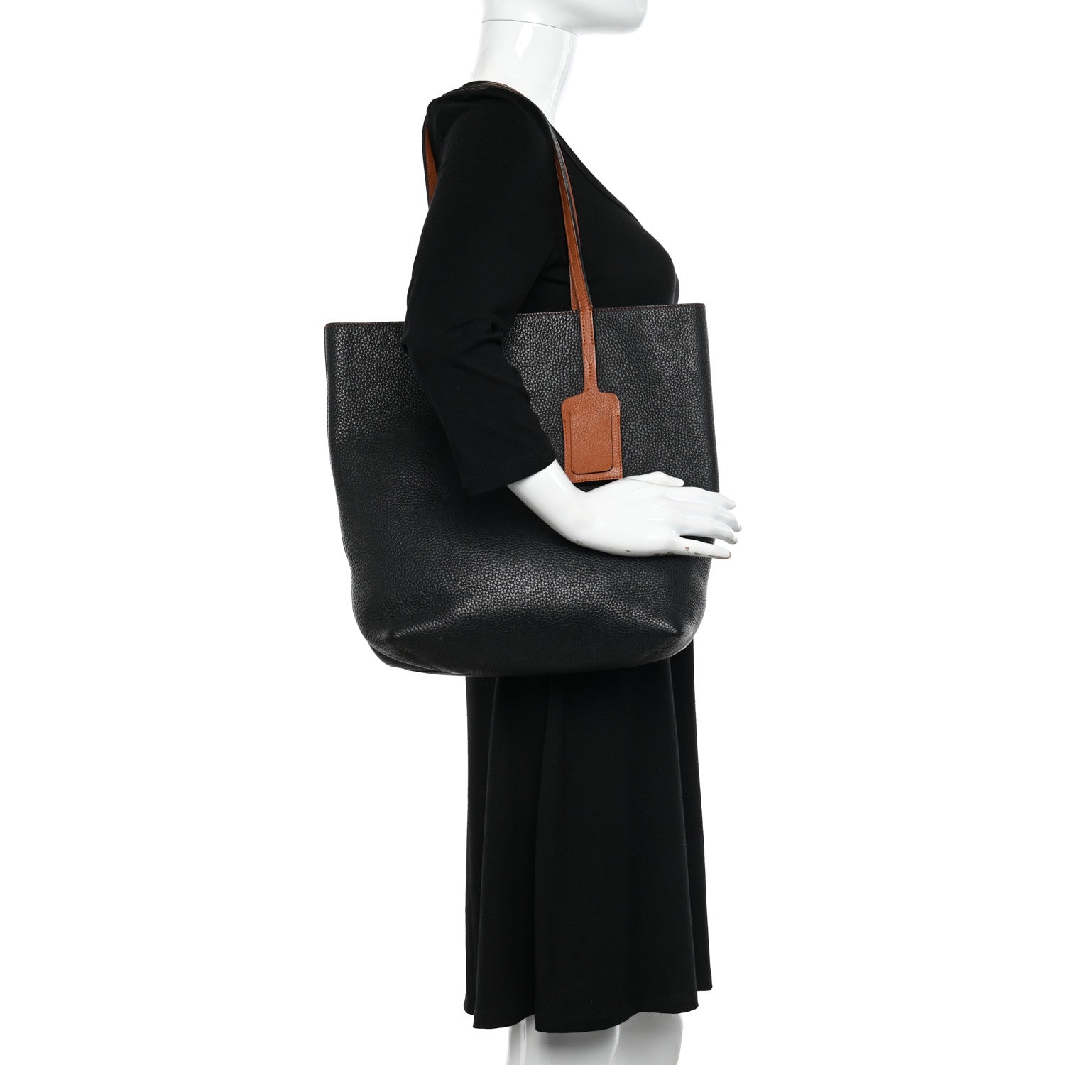 Moynat Taurillon Blush Tote Black Cognac 2 of 11