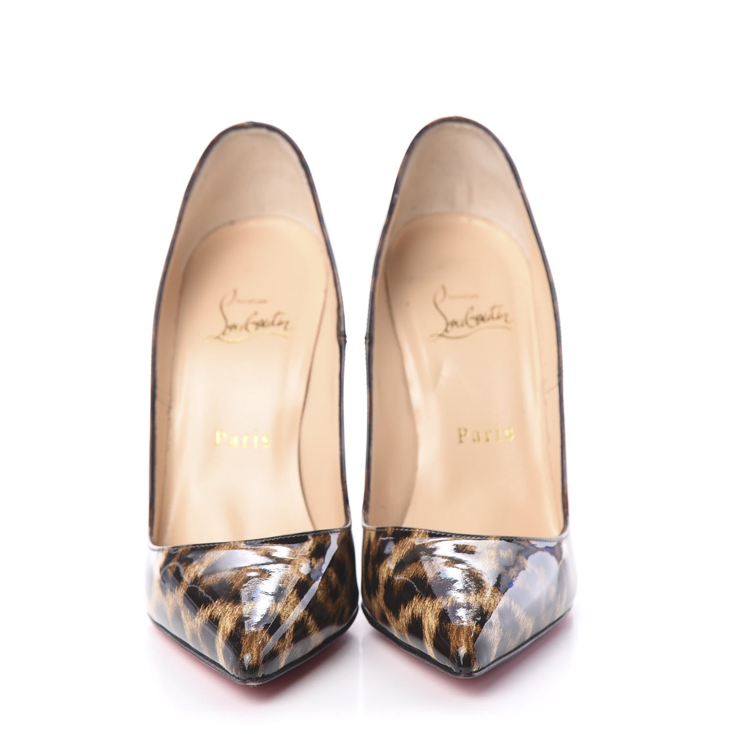 Christian Louboutin Patent Leopardino So Kate 120 Pumps 36.5 Brown 2 of 11