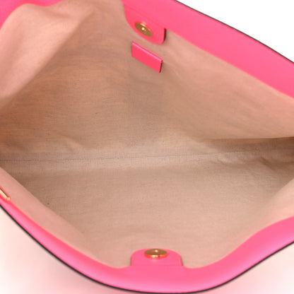 Gucci Canvas Flora Large Rajah Chain Tote White Multicolor Fuxia Fluo 7 of 11