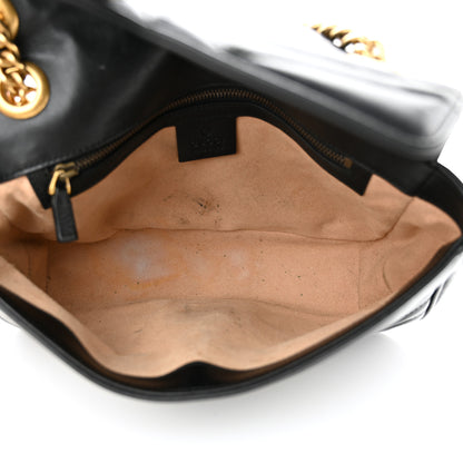 Gucci Calfskin Matelasse Small GG Marmont Shoulder Bag Black 5 of 16
