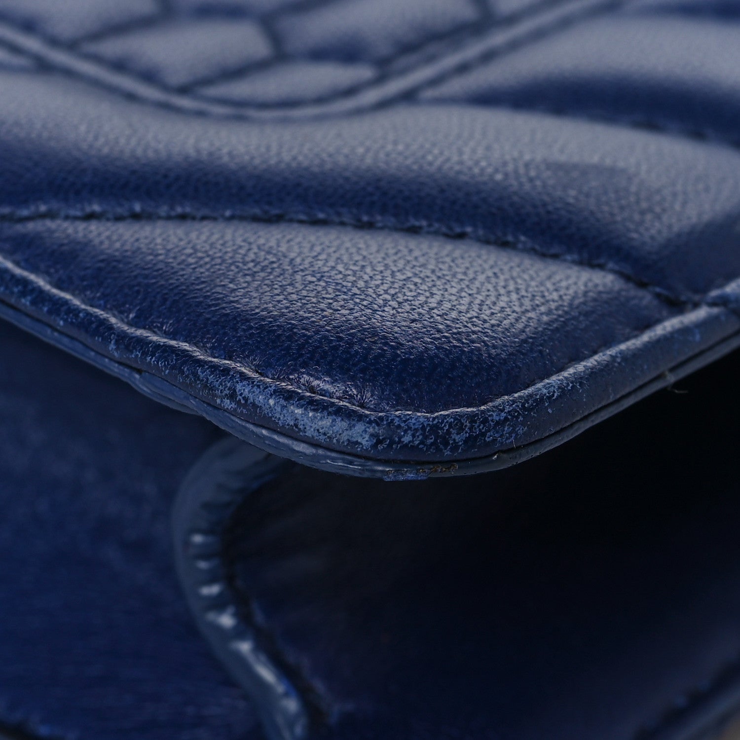 Bulgari Calfskin Quilted Serpenti Forever Shoulder Bag Navy 10 of 12