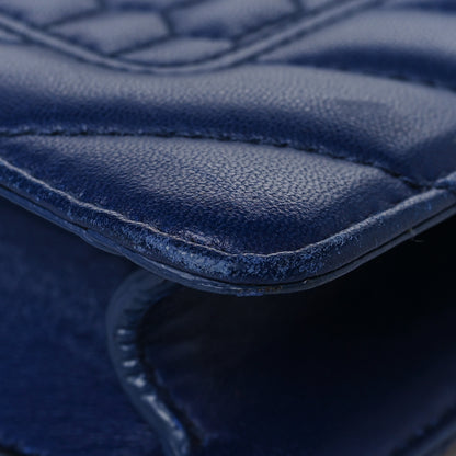 Bulgari Calfskin Quilted Serpenti Forever Shoulder Bag Navy 10 of 12