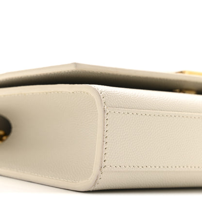 Saint Laurent Grain De Poudre Small Monogram Kate Satchel Crema Soft 9 of 12