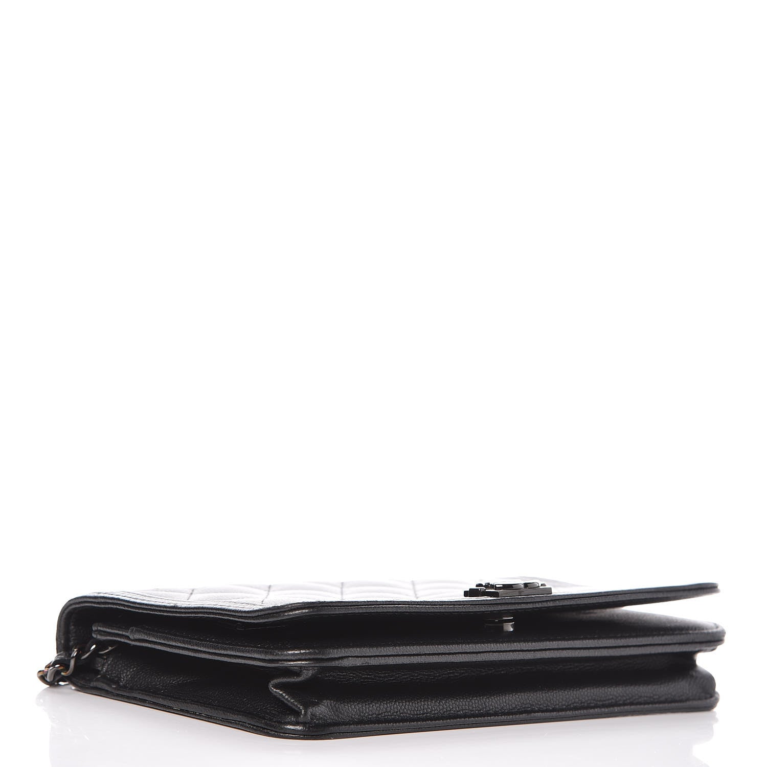 Chanel Caviar Quilted Boy Wallet On Chain WOC So Black 4 of 14