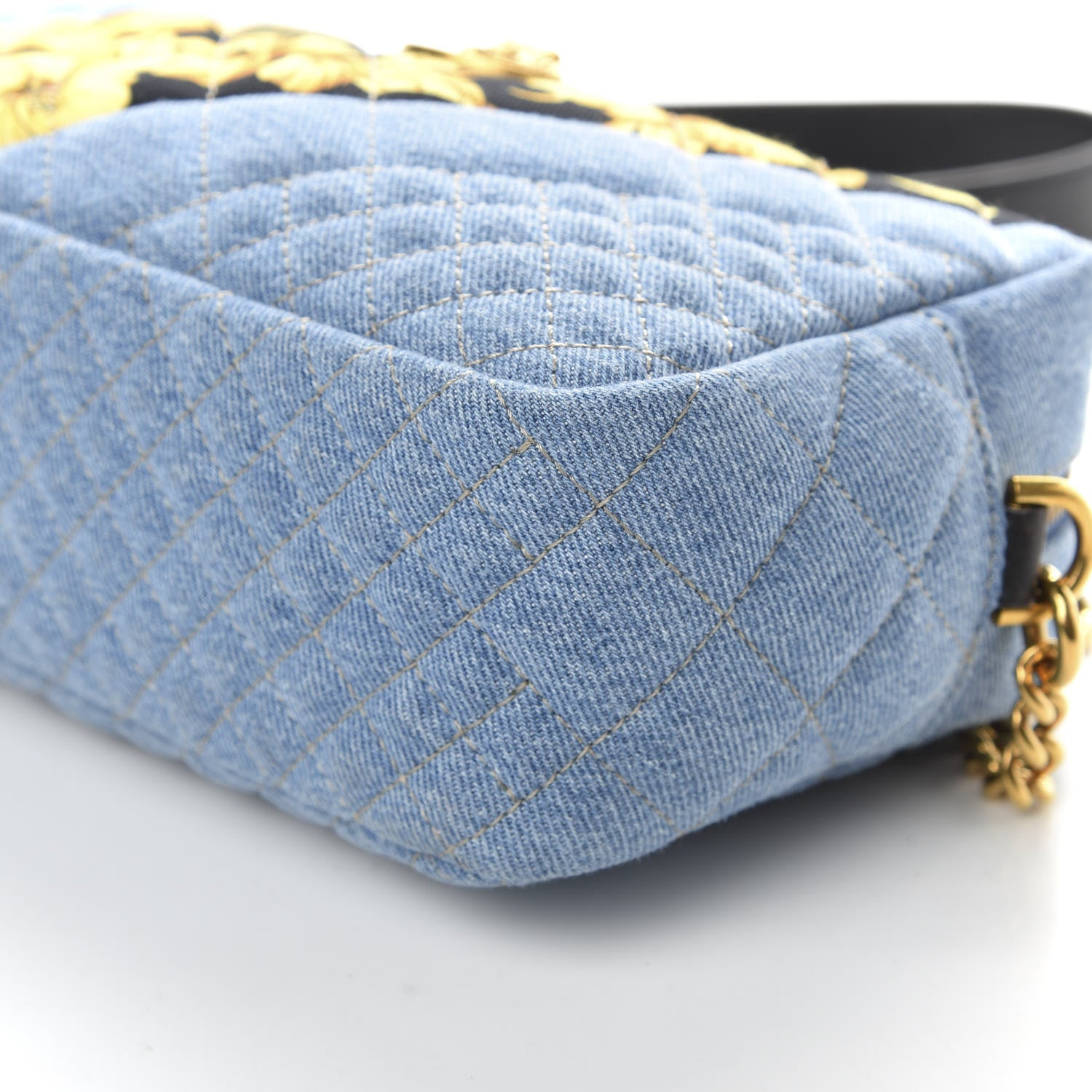 Versace Denim Barocco Printed Icon Camera Bag Dusk Blue Multicolor 7 of 9