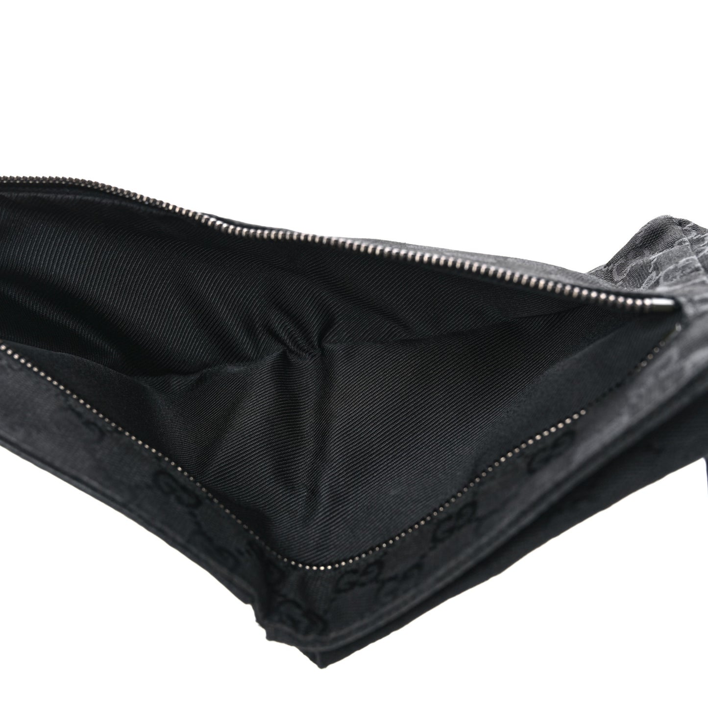 GG Monogram Double Pocket Belt Bag Black