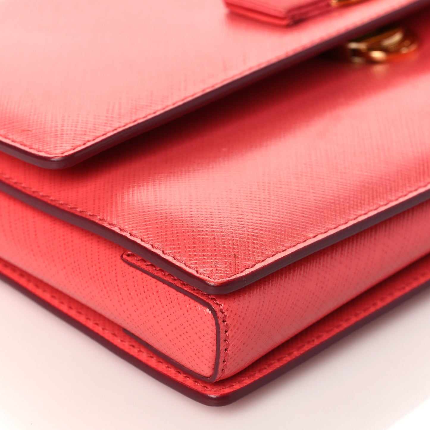 Calfskin Vara Bow Chain Flap Crossbody Orange