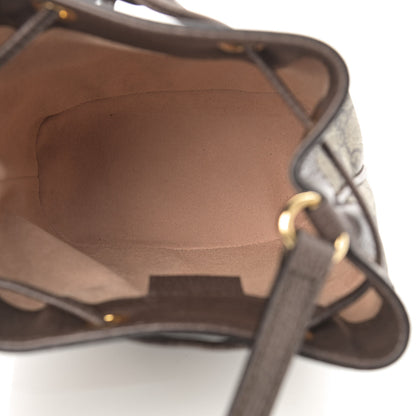 Gucci GG Supreme Monogram Web Mini Ophidia Bucket Bag Brown 5 of 11
