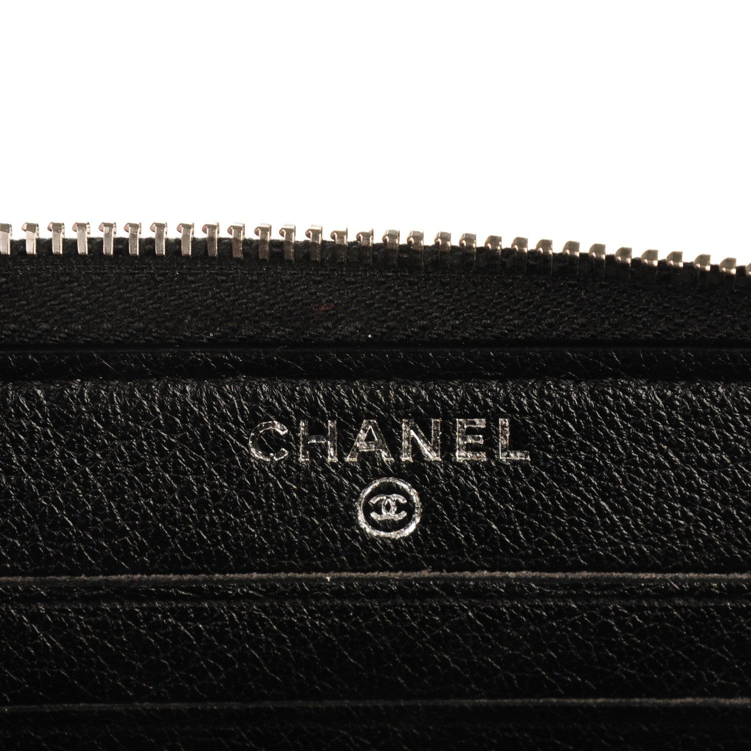 Chanel Calfskin Quilted Small CC Zip Around Wallet Black 6 of 8