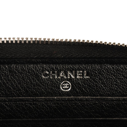 Chanel Calfskin Quilted Small CC Zip Around Wallet Black 6 of 8