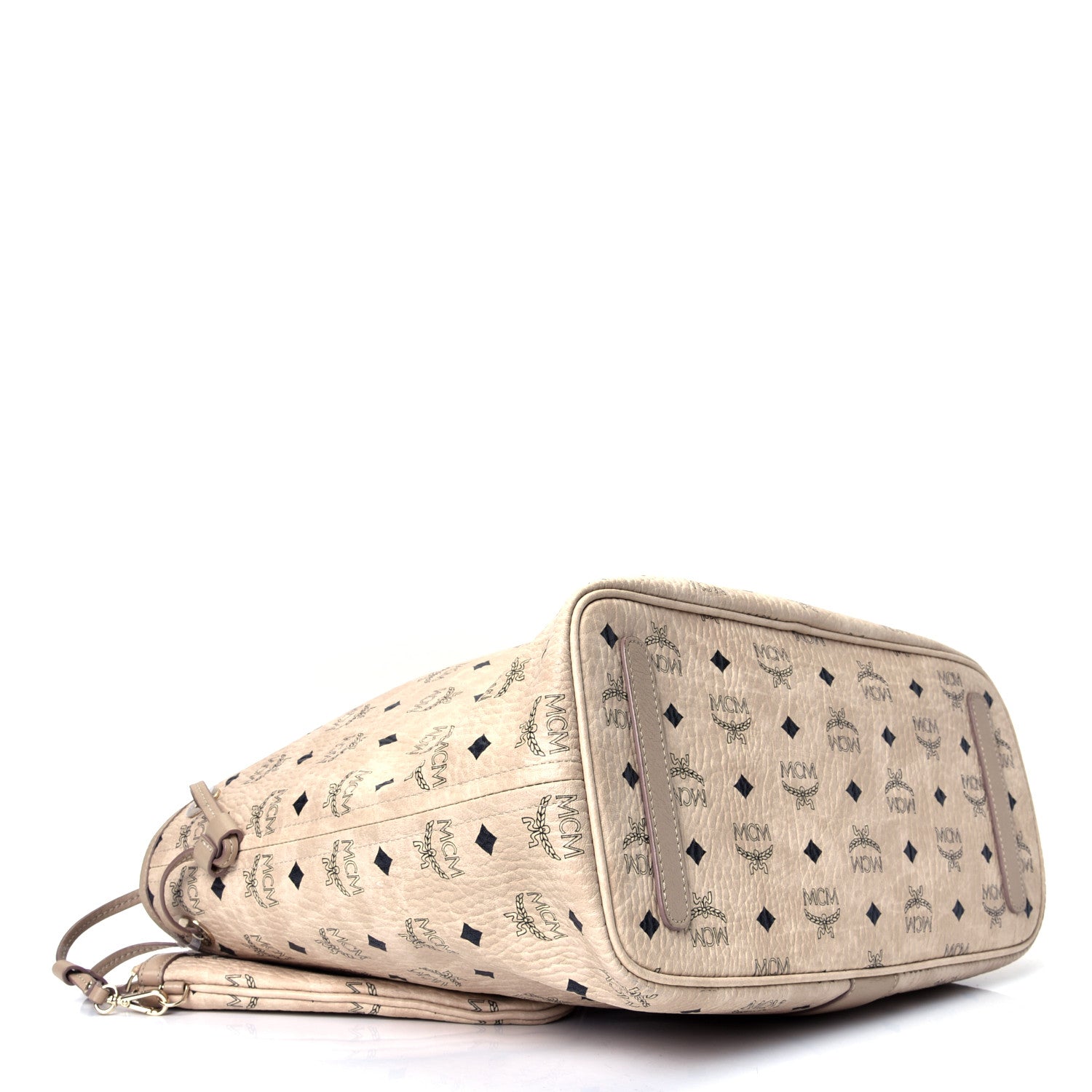 MCM Visetos Medium Liz Reversible Shopper Tote Beige 3 of 4
