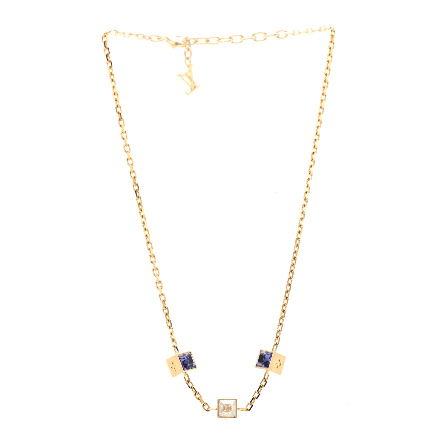 Louis Vuitton Swarovski Gamble Short Necklace Azur 3 of 8