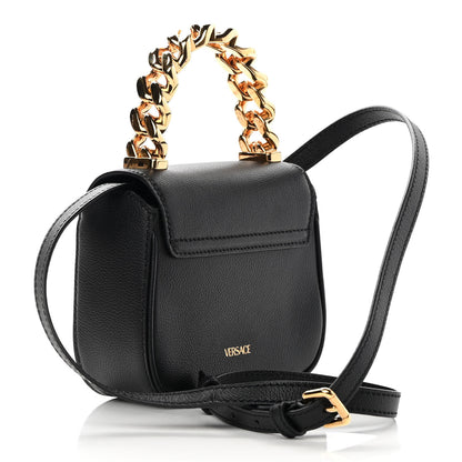 Versace Grained Calfskin Mini La Medusa Bag Black 3 of 11