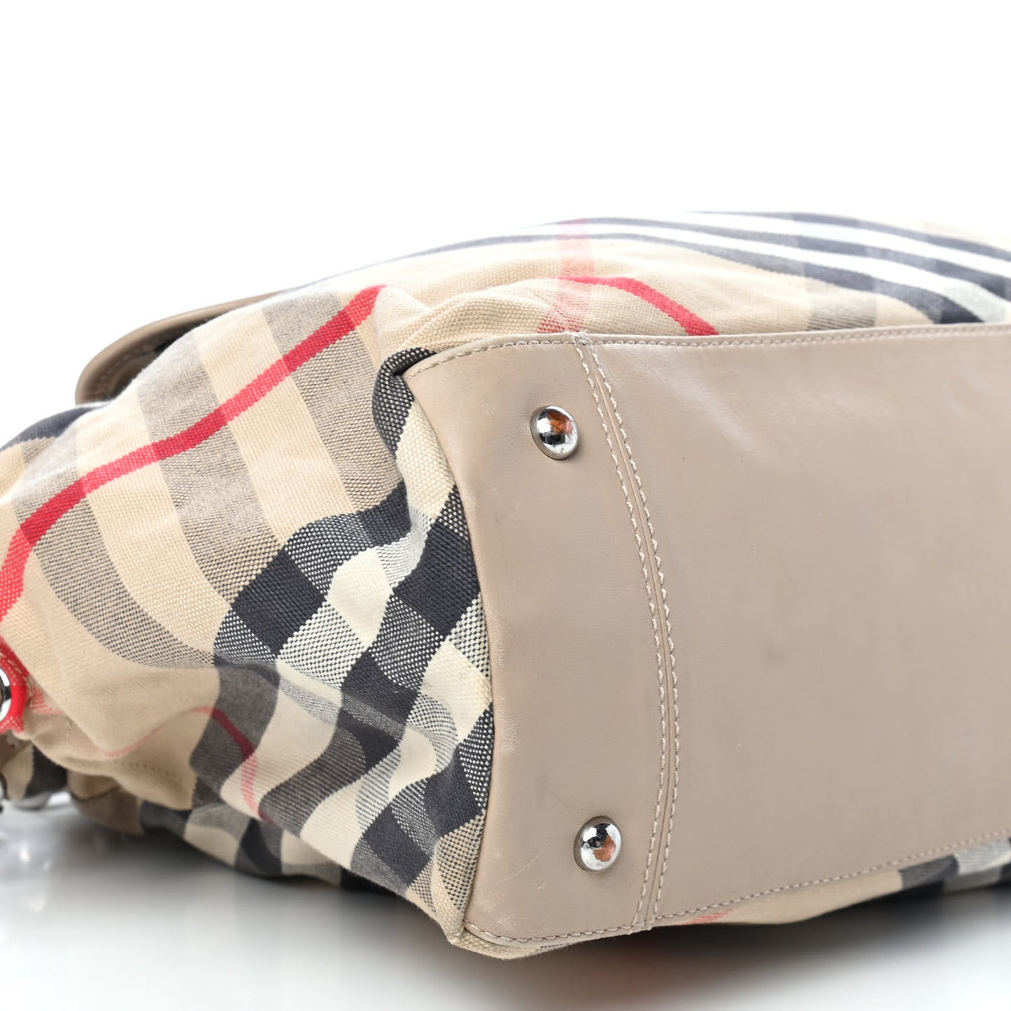Nova Check Tote Diaper Bag Beige
